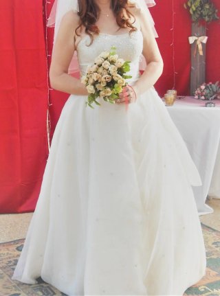 Vestido de Novia Crema Princesa