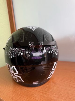 Casco Scorpion Exo Mujer Talla XS Negro/Morado