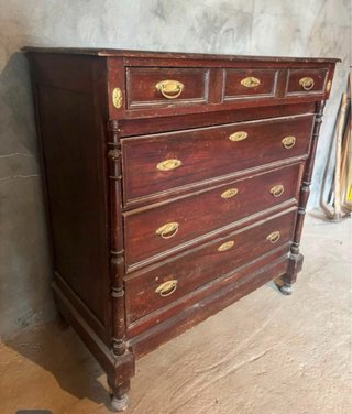 Cómoda antigua, mueble centenario madera natural