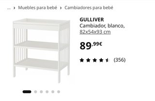 Cambiador de bebé blanco