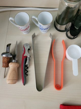 Set Oggetti Cucina Vetro Metallo Legno