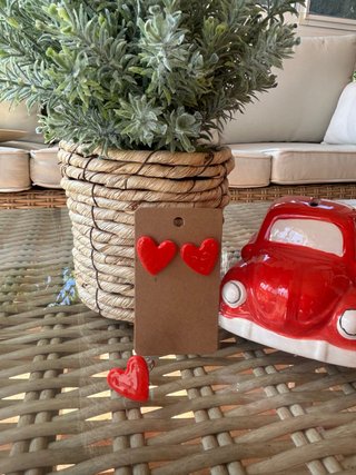 Pendientes Corazón Artesanales Rojos