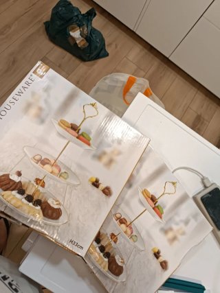 Expositor de postres de 3 niveles