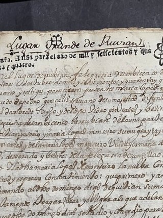 Documento Histórico 1644