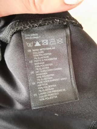 Maglia donna con peplo poliestere nero S