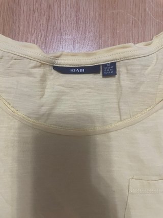 Camiseta Kiabi Mujer Talla M Amarilla