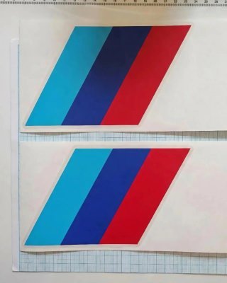 2 Pegatinas Bandera bmw