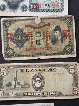 Billetes Japón Segunda Guerra Mundial - Conjunto