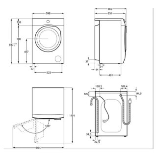 Lavadora AEG 8kg 1200rpm