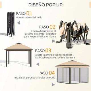 Carpa Beige y Marrón