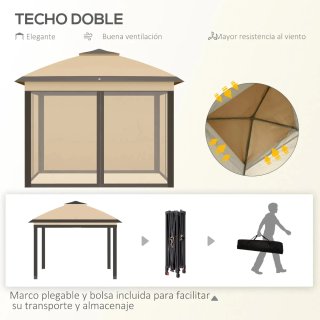 Carpa Beige y Marrón
