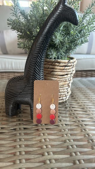 Pendientes artesanales círculos degradado