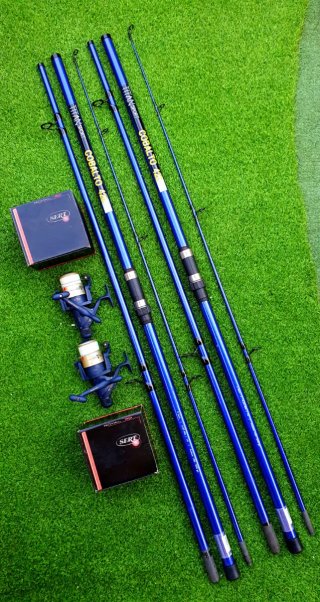 Equipos PESCA Surfcasting, Caña Pesca, Carrete