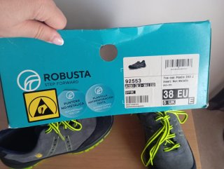Zapatos de seguridad mujer grises y verdes