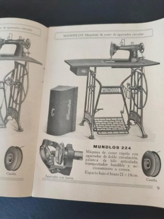Antiguo catálogo Mundlos máquinas de coser