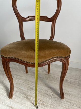 Silla vintage madera y terciopelo