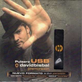 DAVID BISBAL PREMONICIÓN USB PULSERA PRECINTADO