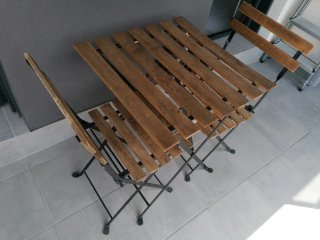 Mesa y 2 Sillas Jardín IKEA, modelo TANRO