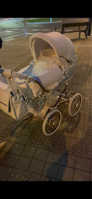 Carro Bebé Bebecar Blanco y Rose Gold y silla