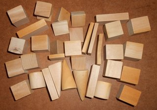 Juego de construcción madera vintage