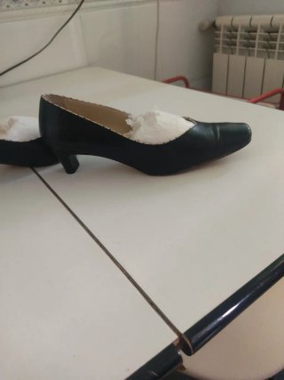 Zapatos de tacón medio,.azul marino