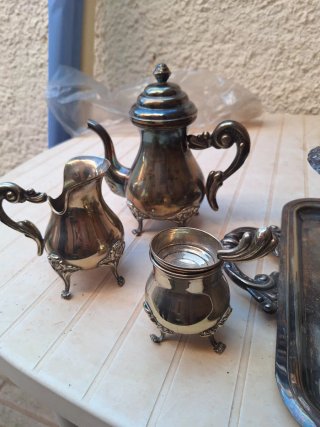Juego de té antiguo Alpaca