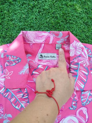 Camisa estampada Flamingo Rosa Hawaiana