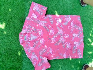 Camisa estampada Flamingo Rosa Hawaiana