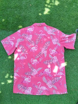 Camisa estampada Flamingo Rosa Hawaiana