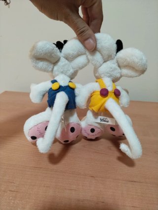 2 Ratones Peluche Blancos