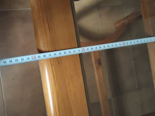Mesa baja madera y cristal salón