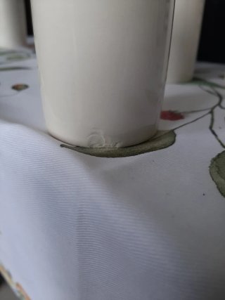 8 vasos cerámica con tapa para yogurt