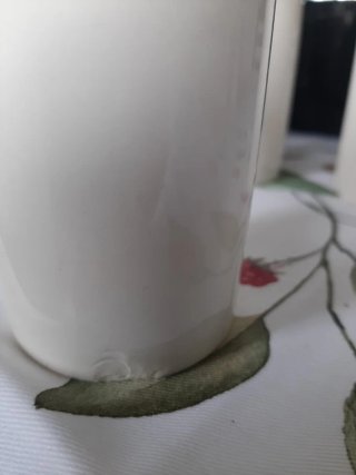 8 vasos cerámica con tapa para yogurt