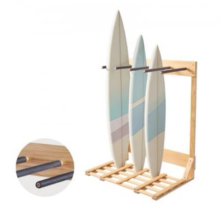 Rack de madera para tablas de surf