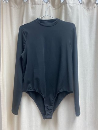 Body negro manga larga