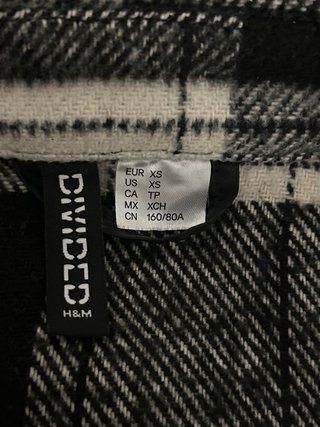 Chaqueta cuadros blanco y negro