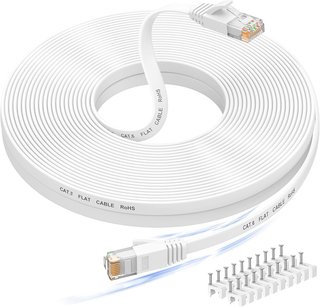 Cable Ethernet Nixsto Cat 6 Plano 15m Blanco