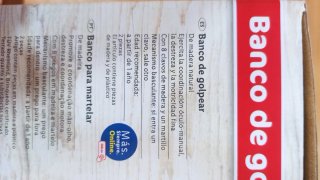 Banco de madera para golpear