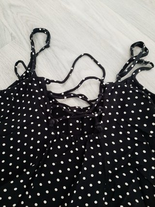 Vestido American Eagle lunares negro talla XS