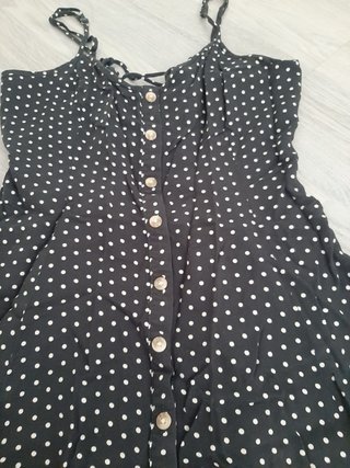 Vestido American Eagle lunares negro talla XS