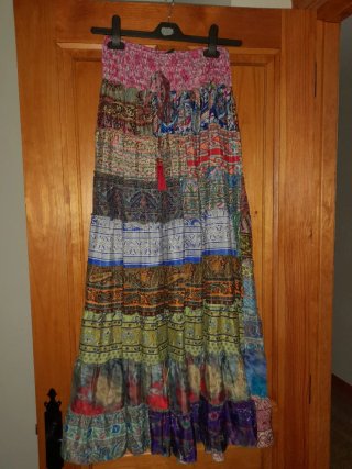 Conjunto Falda Larga y Top Verde