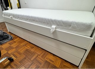 Cama IKEA SLÄKT 90x200 + Cama Extra + 2 Colchones