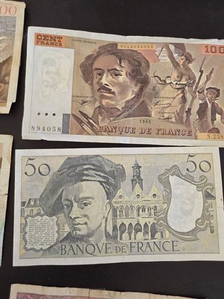 Lote Billetes Franceses  Varios Valores