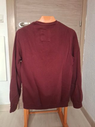 Sudadera  sin capucha hombre color granate