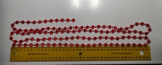Collar infinito/Guirnalda de cuentas rojas