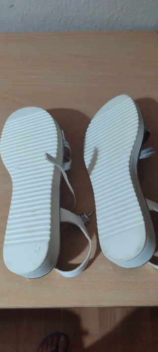 Sandalias Grace & Mila Mujer Blancas y Plateadas