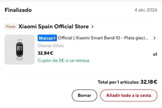 Xiaomi Band 10 Smartwatch Blanco Espacial
