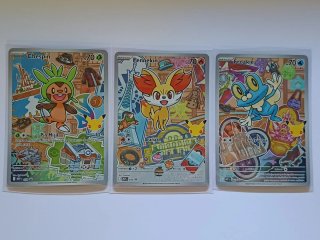 Carta Pokémon Chespin, Fennekin, Froakie