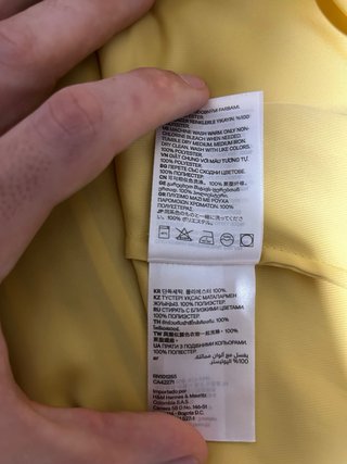 Camisa H&M Amarilla