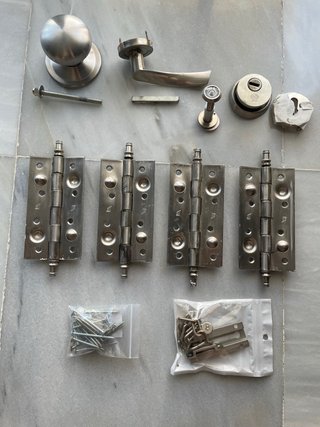 Kit Herrajes Puerta Entrada Acero Inoxidable